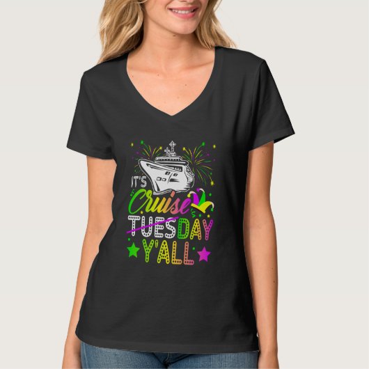Mardi Gras Cruiseday Y'all celebrations parade par Tシャツ (正面)
