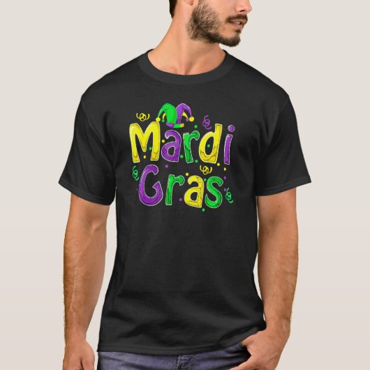 Mardi Gras Cute Carnival Fat Tuesday Funny_4 Tシャツ (正面)