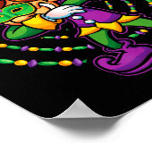 Mardi Gras Dabbing Boys Kids Gift Funny New Orlean ポスター (角)