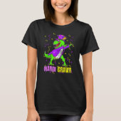 Mardi Gras Dabbing T Rex Dinosaur Funny Carnival M Tシャツ (正面)
