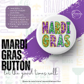 Mardi Gras Design Button 缶バッジ