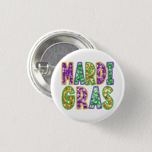 Mardi Gras Design Button 缶バッジ (正面&裏面)