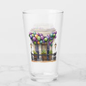 Mardi Gras Design Shaker Glass Cup タンブラーグラス (裏面)