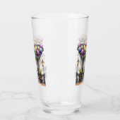 Mardi Gras Design Shaker Glass Cup タンブラーグラス (左)