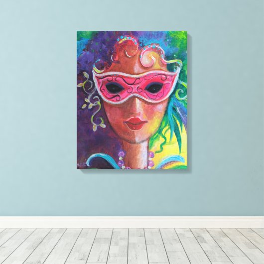 Mardi Gras Diva キャンバスプリント (インサイチュ (ウッドフロア))