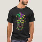Mardi Gras Dog Carnival American Pit Bull Terrier  Tシャツ (正面)