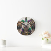 Mardi Gras Dog Jester Costume ラウンド壁時計 (ホーム)