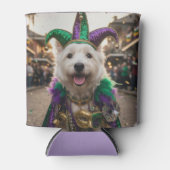 Mardi Gras Dog Jester Costume 缶クーラー (正面)