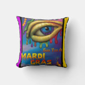 Mardi Gras Eyeでお会い クッション (正面)