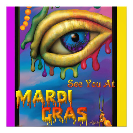 Mardi Gras Eyeでお会い フォトプリント (正面)