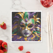 Mardi Gras Face Mask Party スタンダードランチョンナプキン (インサイチュ)