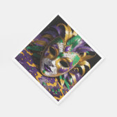 Mardi Gras Face Mask Party スタンダードランチョンナプキン (角)
