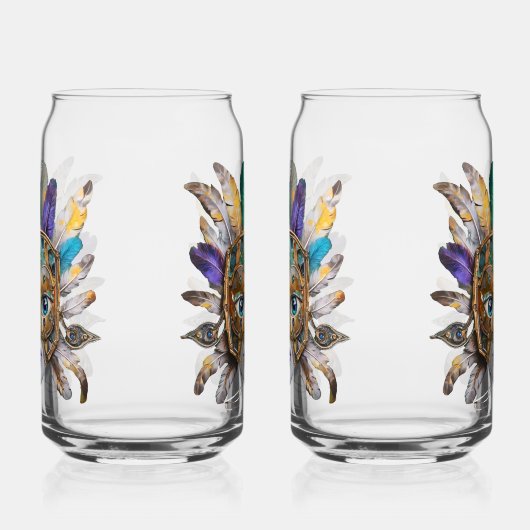 Mardi Gras Feather and Metal Mask ガラス缶 (右)