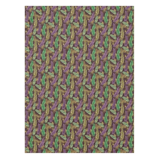 Mardi Gras Feather Pattern テーブルクロス (正面)