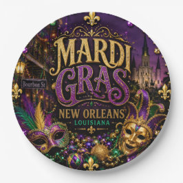 Mardi Gras Festival New Orleans Louisiana ペーパープレート