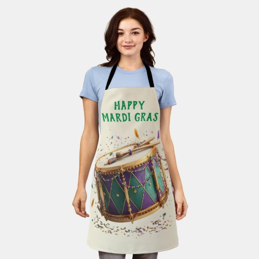 Mardi Gras Festive Drum エプロン (着用した状態)