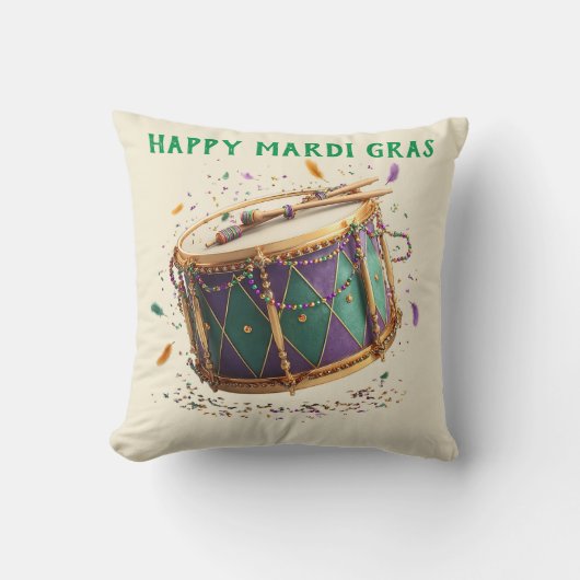 Mardi Gras Festive Drum クッション (正面)