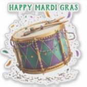 Mardi Gras Festive Drum シール (正面)