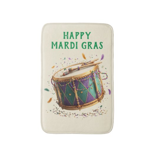 Mardi Gras Festive Drum バスマット (正面縦)