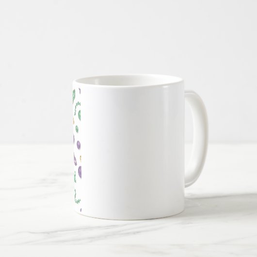 Mardi Gras Festive Pattern Mug コーヒーマグカップ (正面右)