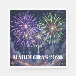 Mardi Gras Fireworks Personalize Party  スタンダードランチョンナプキン
