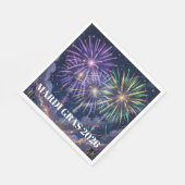Mardi Gras Fireworks Personalize Party  スタンダードランチョンナプキン (角)