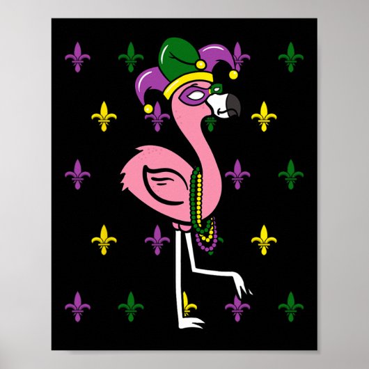 Mardi Gras Flamingo Carnival Parade Costume  ポスター (正面)