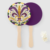 Mardi Gras fleur-de-lis  ハンドファン (正面&裏面)
