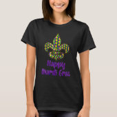 Mardi Gras Fleur De Lis Costume Shirt Carnaval Par Tシャツ (正面)