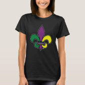 Mardi Gras Fleur De Lis Crown Carnival Costume Tシャツ (正面)