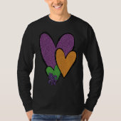 Mardi Gras Fleur De Lis Heart Fat Tuesday Mardi Gr Tシャツ (正面)