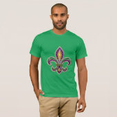 Mardi Gras Fleur de Lis T-Shirt Tシャツ (正面フル)