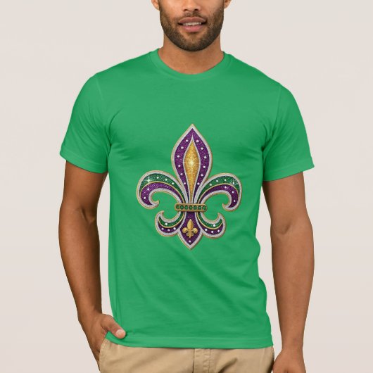 Mardi Gras Fleur de Lis T-Shirt Tシャツ (正面)