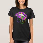 Mardi Gras Fleur De Lys Lips Costume Mardi Gras Ca Tシャツ (正面)