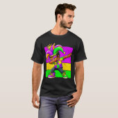 Mardi Gras Funny Dabbing Black Boy Jester Hat Kid  Tシャツ (正面フル)