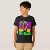 Mardi Gras Funny Dabbing Black Boy Jester Hat Kid  Tシャツ (正面フル)