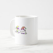 Mardi Gras Gnome Trio Cute Carnival コーヒーマグカップ (正面左)