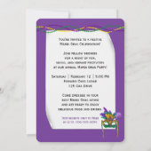 Mardi Gras Gnome with King Cake 招待状 (裏面)