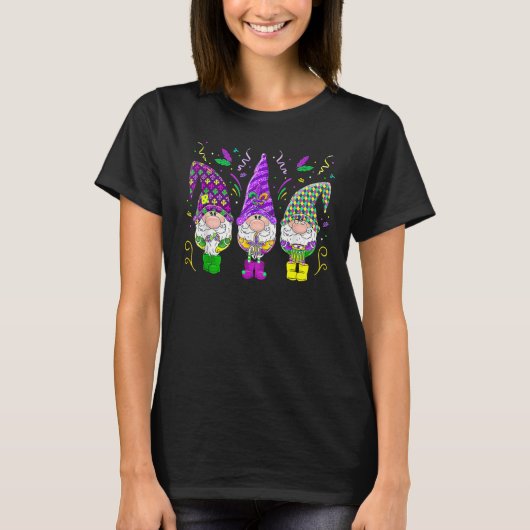 Mardi Gras Gnomes Funny Jester Hat Gnomes Lover Me Tシャツ (正面)