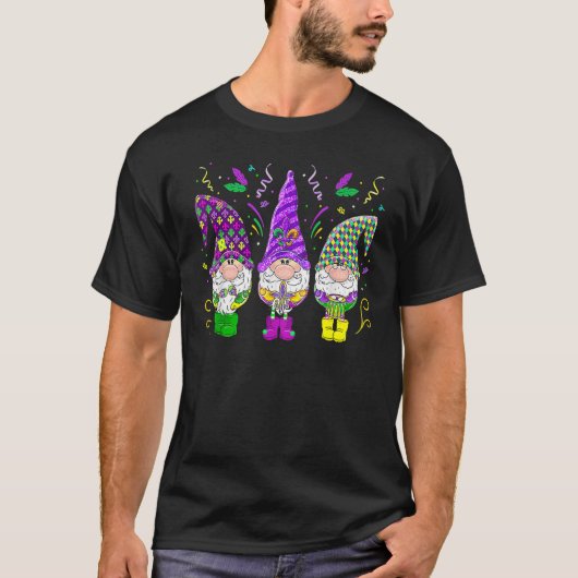 Mardi Gras Gnomes Funny Jester Hat Gnomes Lover Me Tシャツ (正面)