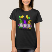Mardi Gras Gnomes Nurse Squad Funny Carnival Tees Tシャツ (正面)