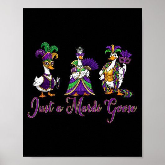 Mardi Gras Goose 2026 Gift Funny Tee Men,women  ポスター (正面)