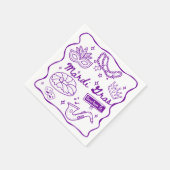 Mardi Gras Graduation スタンダードカクテルナプキン (角)
