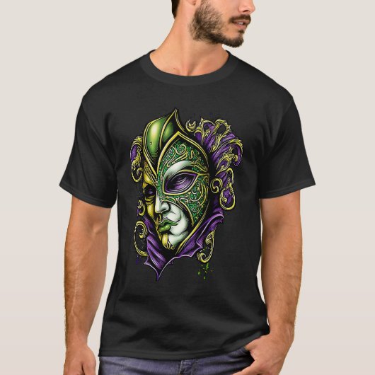 Mardi Gras Green Purple & Gold  4 Tシャツ (正面)