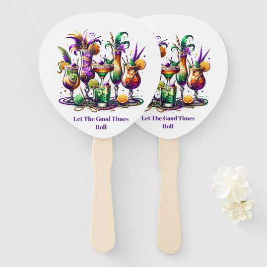 Mardi Gras Hand Fan ハンドファン (正面&裏面)