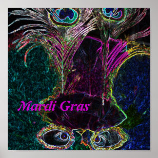 Mardi Gras in Color Print ポスター