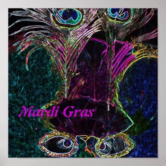 Mardi Gras in Color Print ポスター (正面)