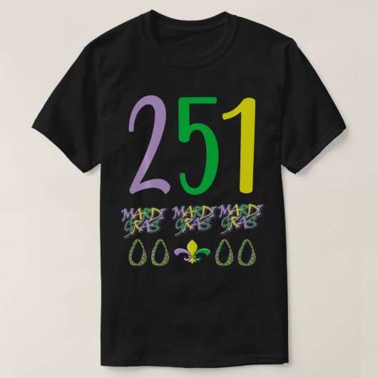 Mardi Gras in Mobile Alabama Tシャツ (デザイン正面)