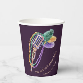 Mardi Gras Jazz Microphone Party Cups 紙コップ