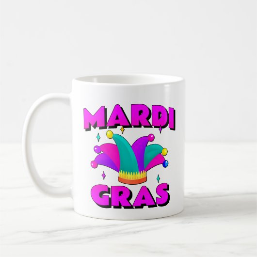 Mardi Gras Jester Hat Classic Mug コーヒーマグカップ (左)